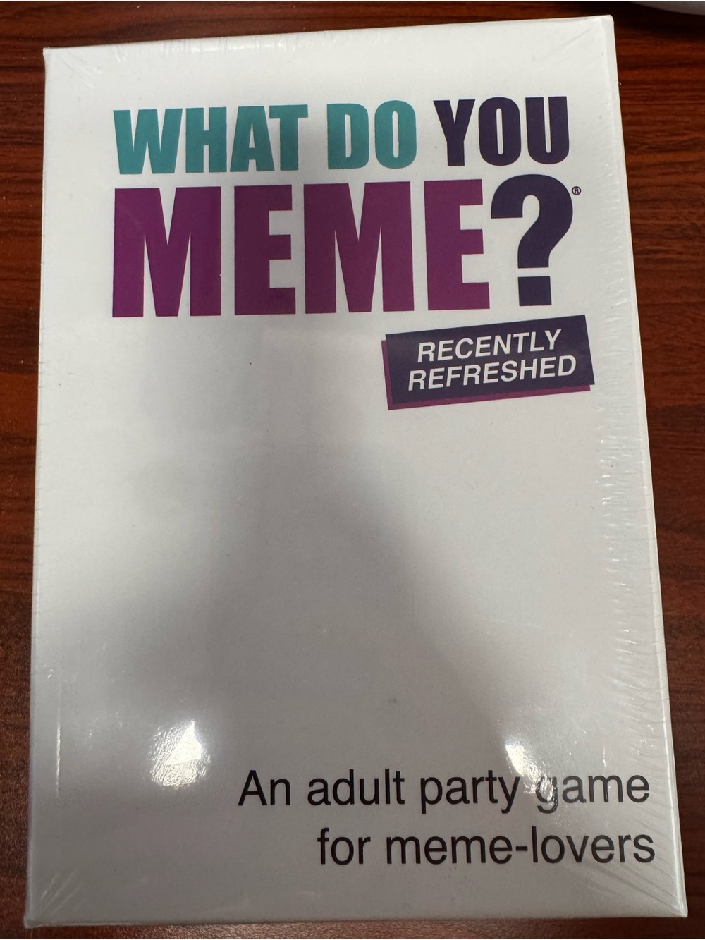 What Do You Meme? Party Card Game - White & Purple